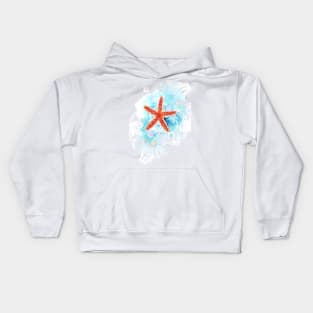 Red Starfish ( Sea Starfishes ) Kids Hoodie